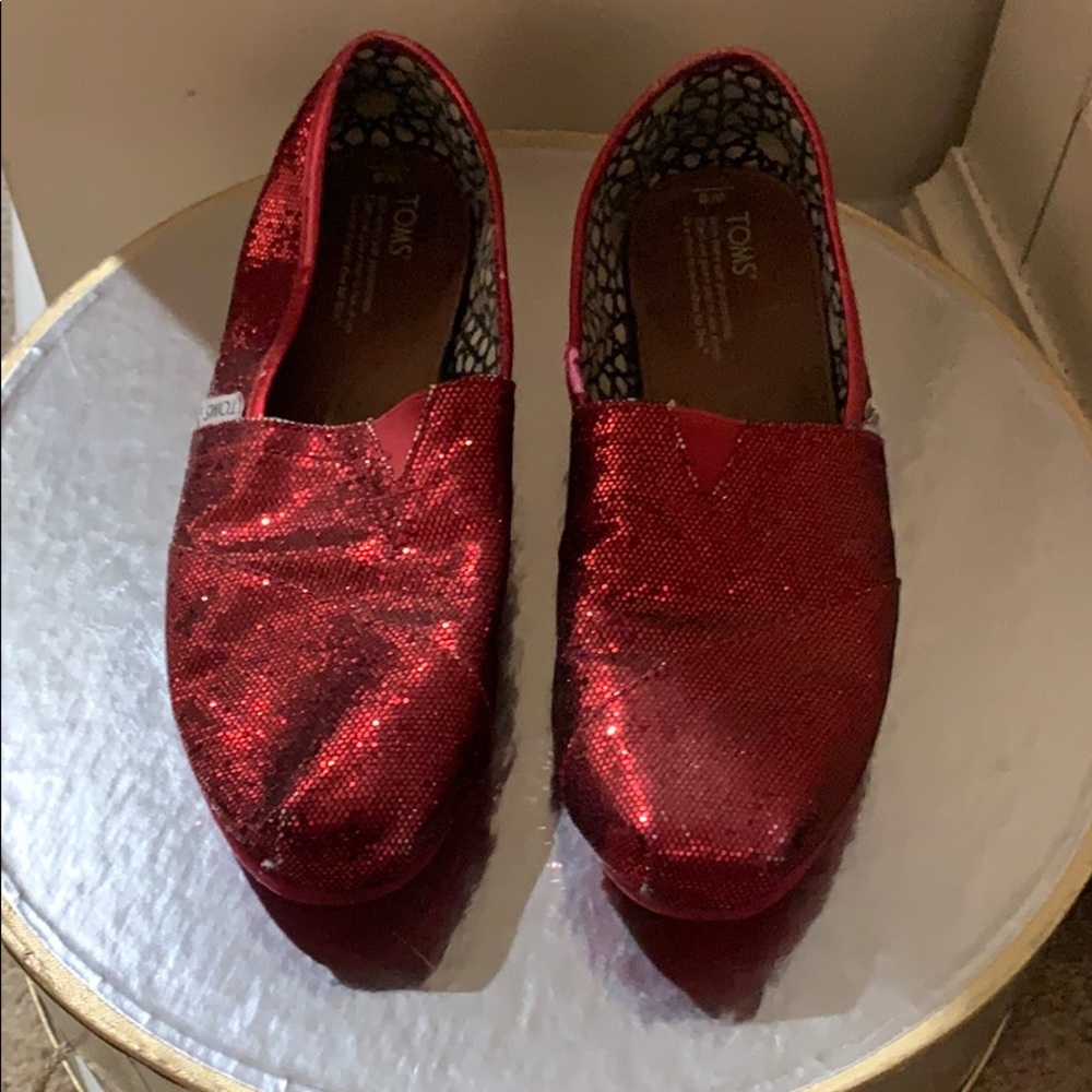 Women’s Red Glitter Alpargata Shoes